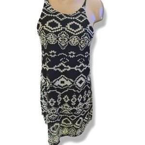 Urban Outfitters Staring At Stars Black & White Lined Knit Tank Dress Sz XS WT2